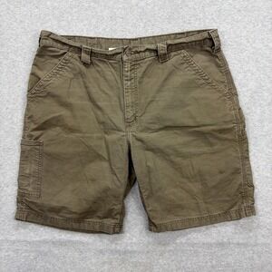 Carhartt Shorts Men 38 Brown Canvas Utility Work Cargo‎ Carpenter Grunge Hammer
